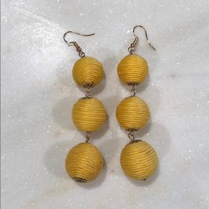 Yellow drop earrings